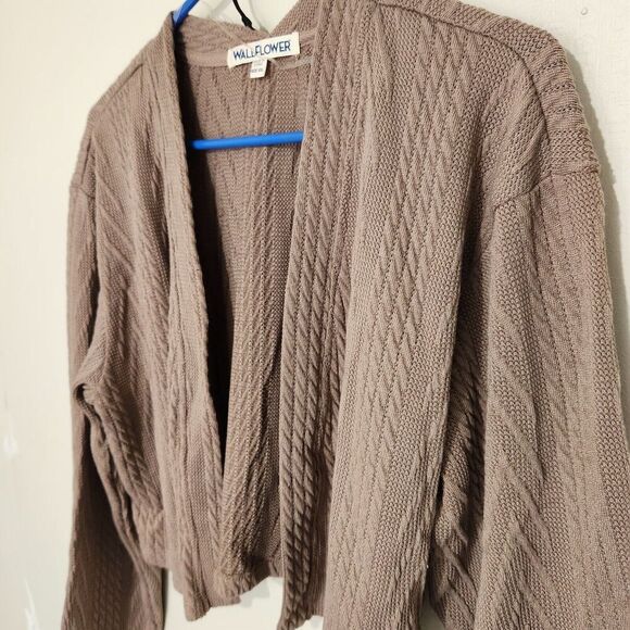 Wallflower Cardigan Women Size XXL Brown Long Sleeve Open  B5 - Picture 1 of 11